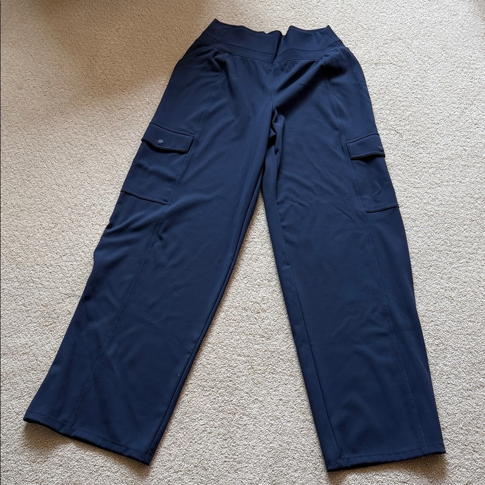 Athleta Deep Blue stretch net pants. Size medium tall. No signs of wear.